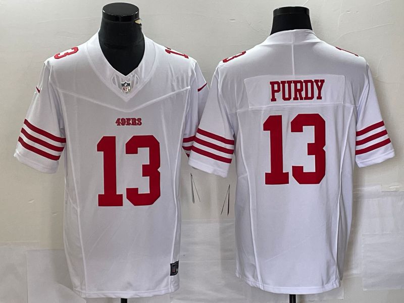 Men San Francisco 49ers 13 Purdy White 2023 Nike Vapor Limited NFL Jersey